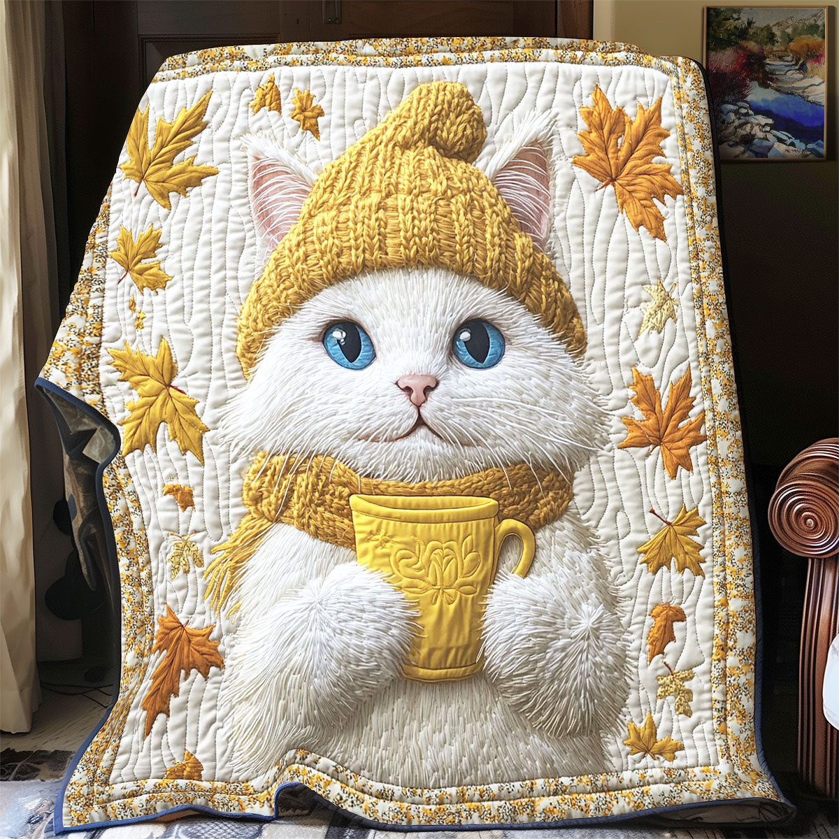 Snuggle Cat CW0307043CL Quilt