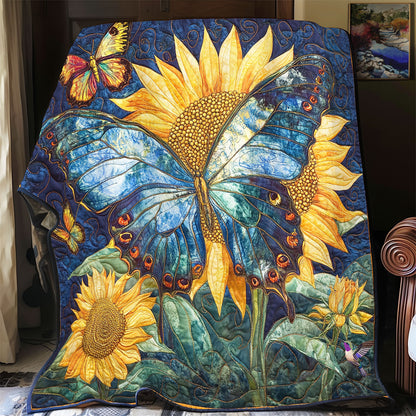 Butterfly Sunflower WY1911080CL Quilt