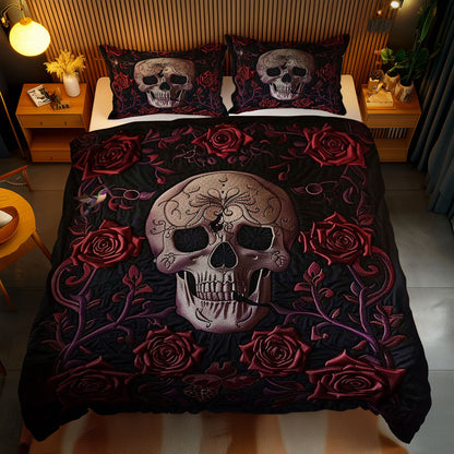 Roses And Skull WN2110103CL Duvet Cover Set