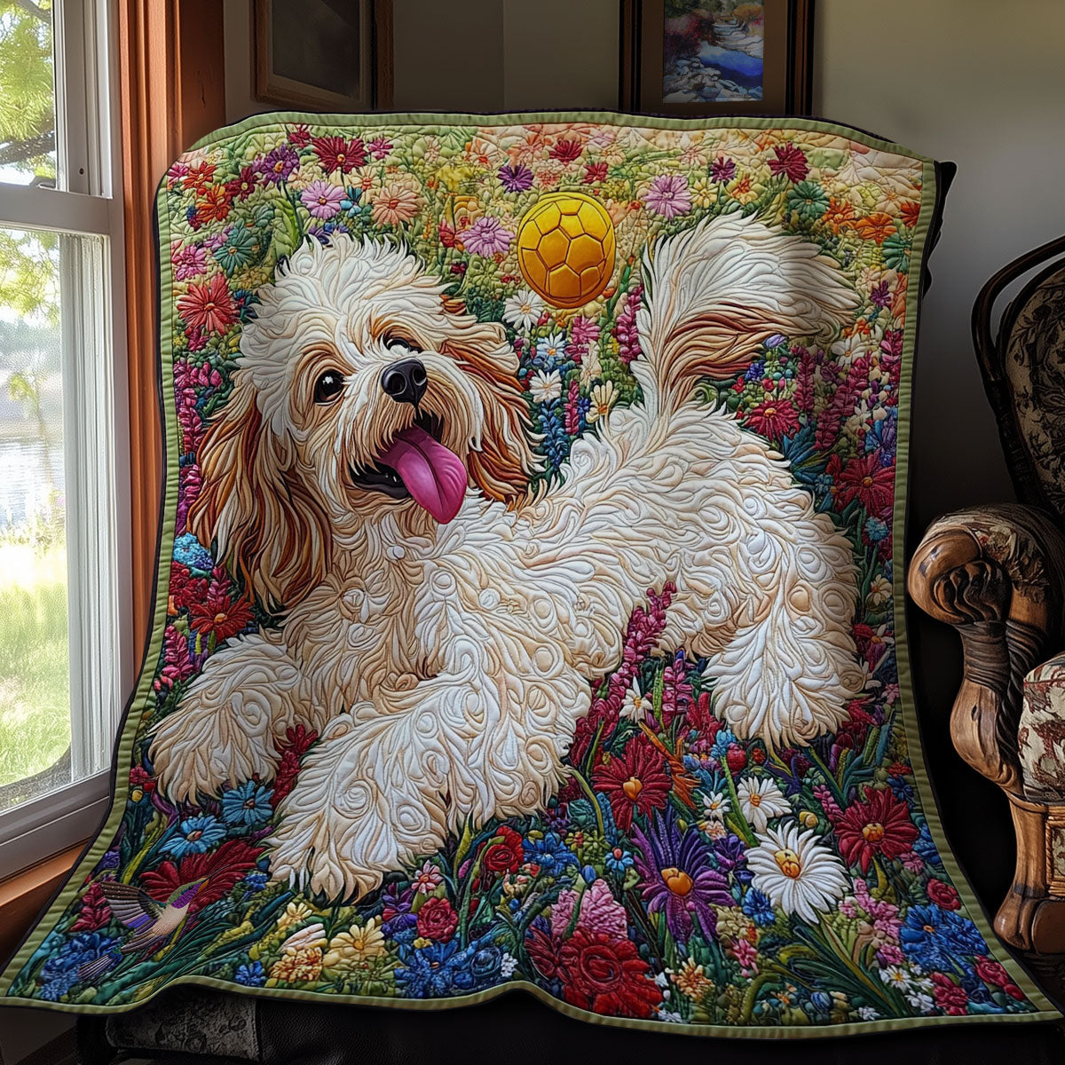 Playing Cute Puppy WY0912035CL Quilt