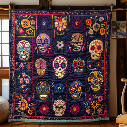 Calavera Sugar Skulls WJ2009007CL Quilt