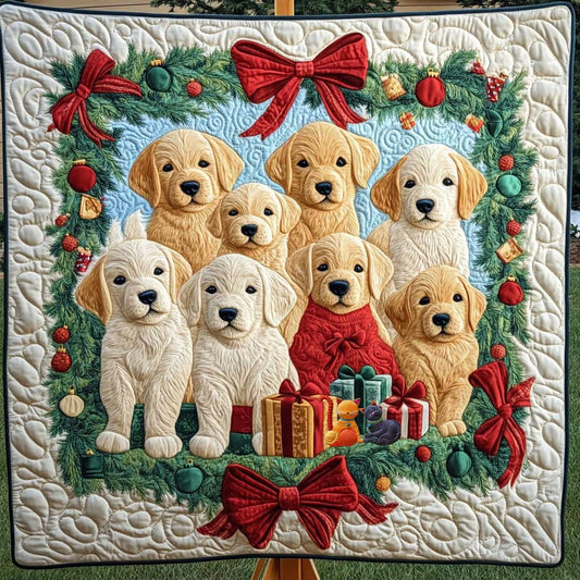 Golden Retriever's Merry Christmas WN0910057CL Quilt