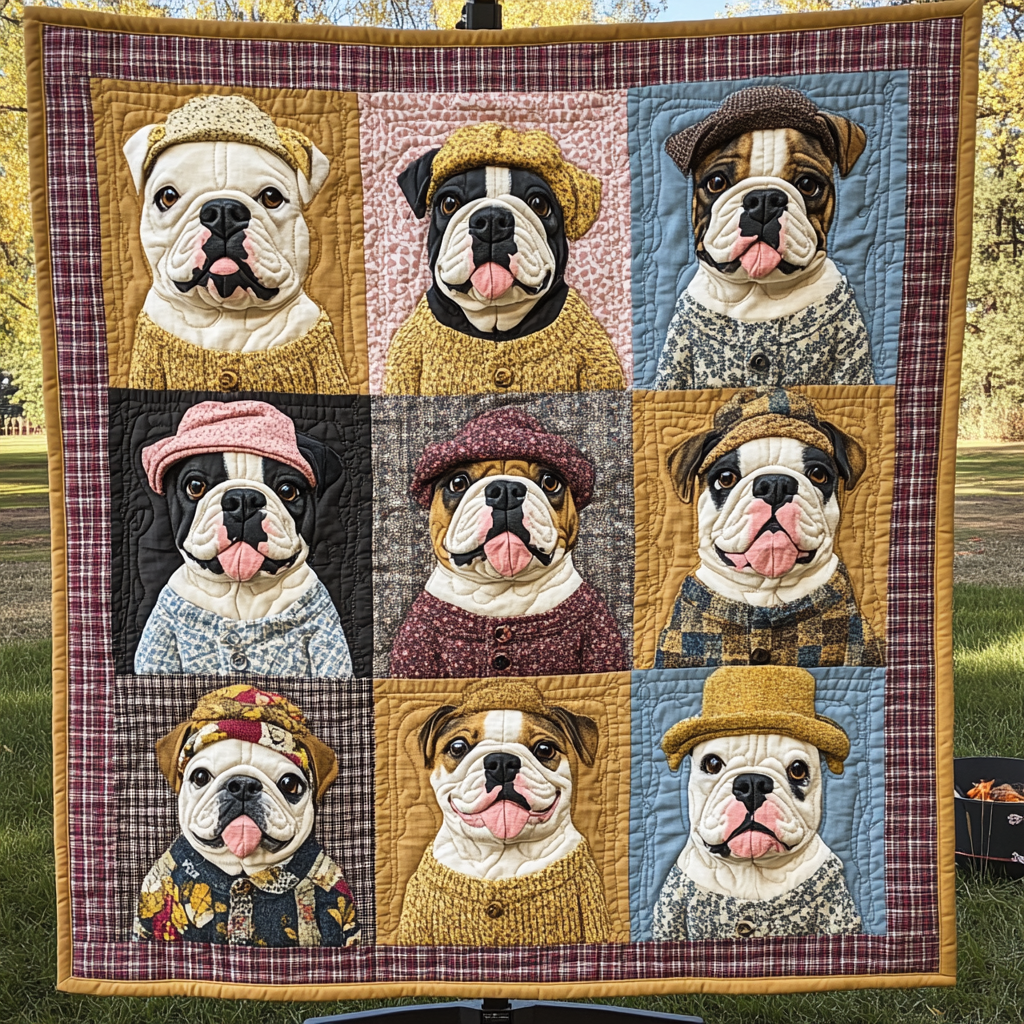 Charming Bulldog WN2009044CL Quilt