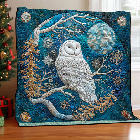 Torquoise Snow Owl WP0609042CL Quilt