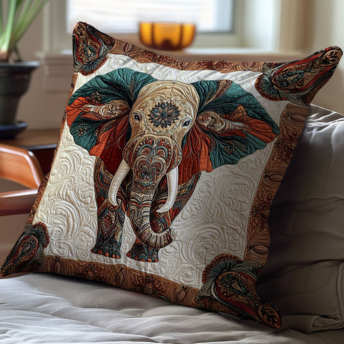 Patchwork Abstract Elephant WY0201064CL Quilt Pillow Case