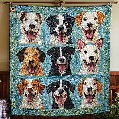 Happy Portrait Dog WY1311007CL Quilt