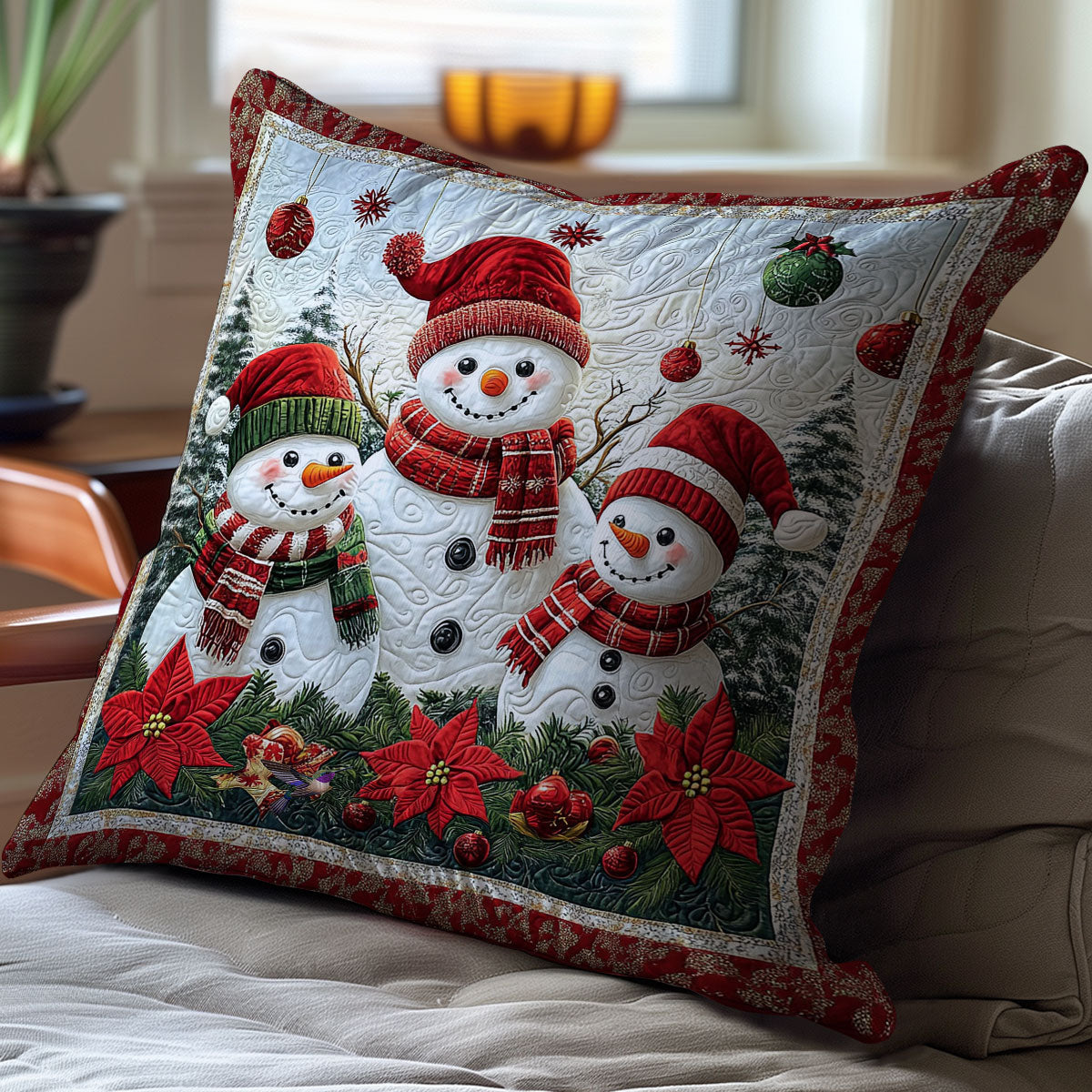 Winter Snowman WY2911065CL Quilt Pillow Case