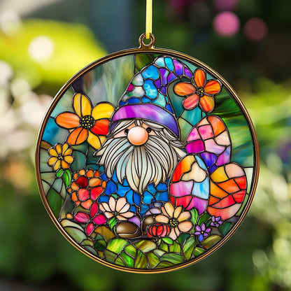 Gnome In Flower WY2801041CL Suncatcher