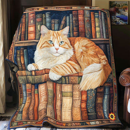 Bookshelves Cat WY1811048CL Quilt