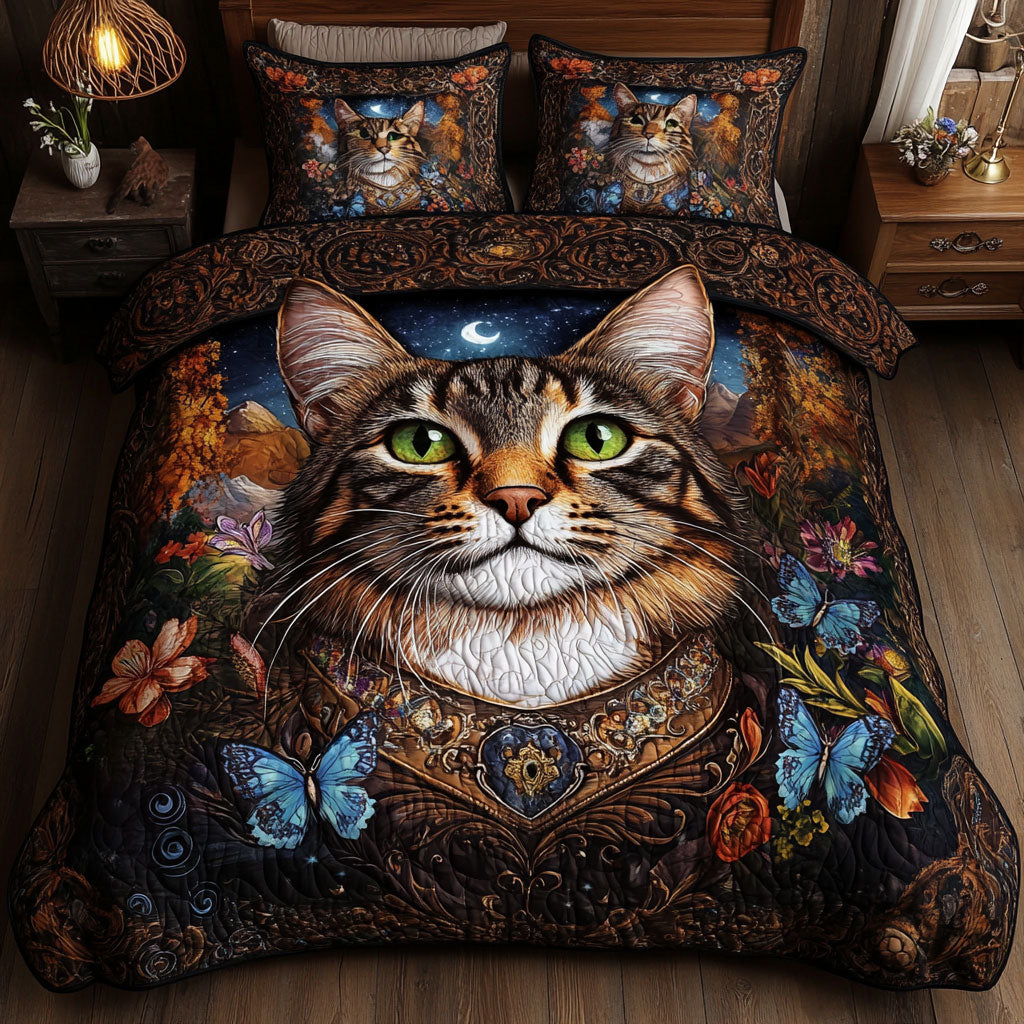 Tabby Cat Flower WT1302007CL Duvet Cover Set