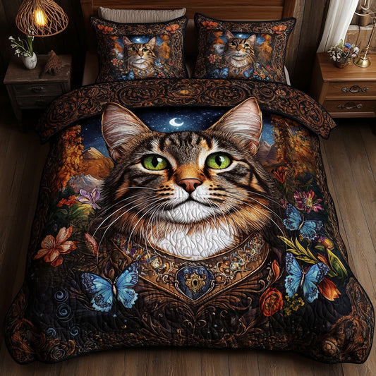 Tabby Cat Flower WT1302007CL Duvet Cover Set