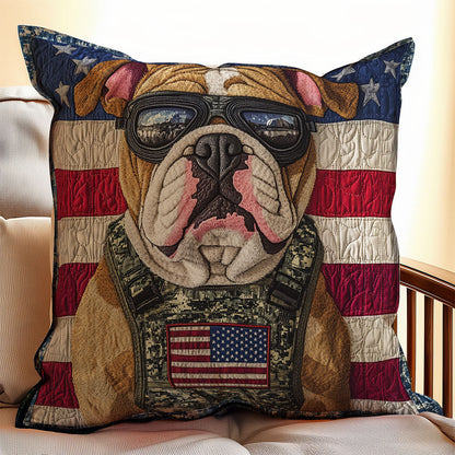 America Military Bulldog WX2312101CL Quilt Pillow Case