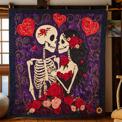 Valentine Skull Couple WY1312030CL Quilt