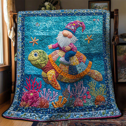 Gnome And Turtle WY0402023CL Quilt