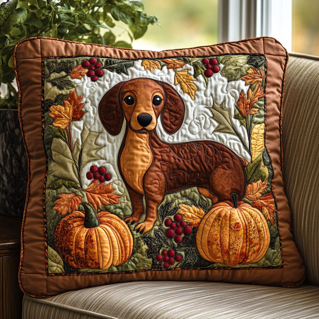 Autumn Dachshund CW0307002CL Quilt Pillow Case