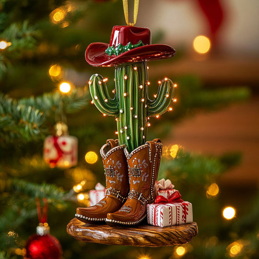 Cactus Boot Gift CW2411070CL Christmas Ornament