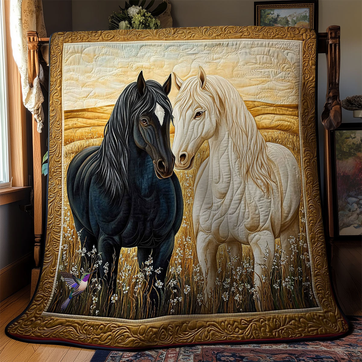 Couple Horse WY2311036CL Quilt