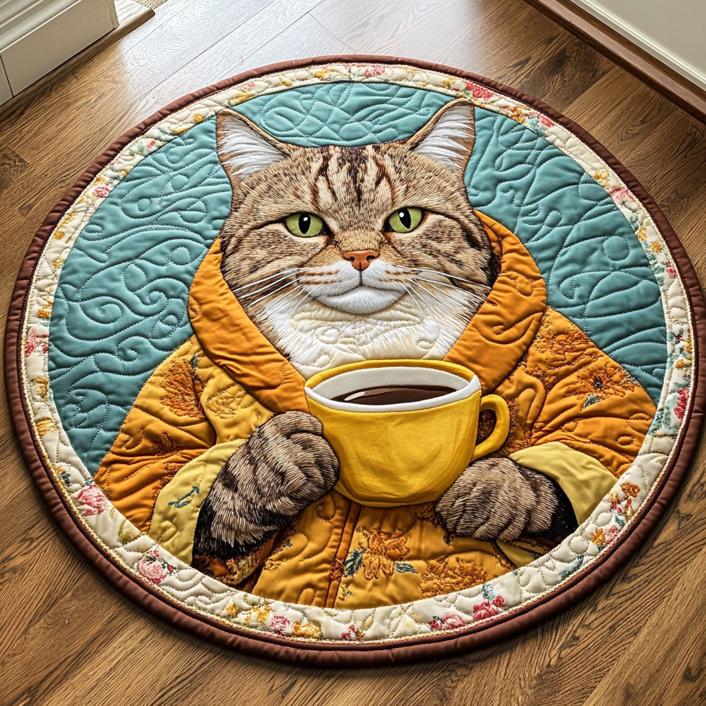 Cozy Tabby CP0407018CL Quilted Round Mat