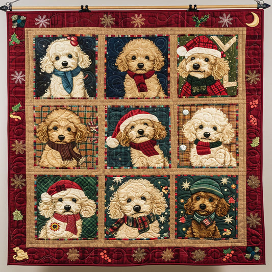 Christmas Poodle WJ1710008CL Quilt