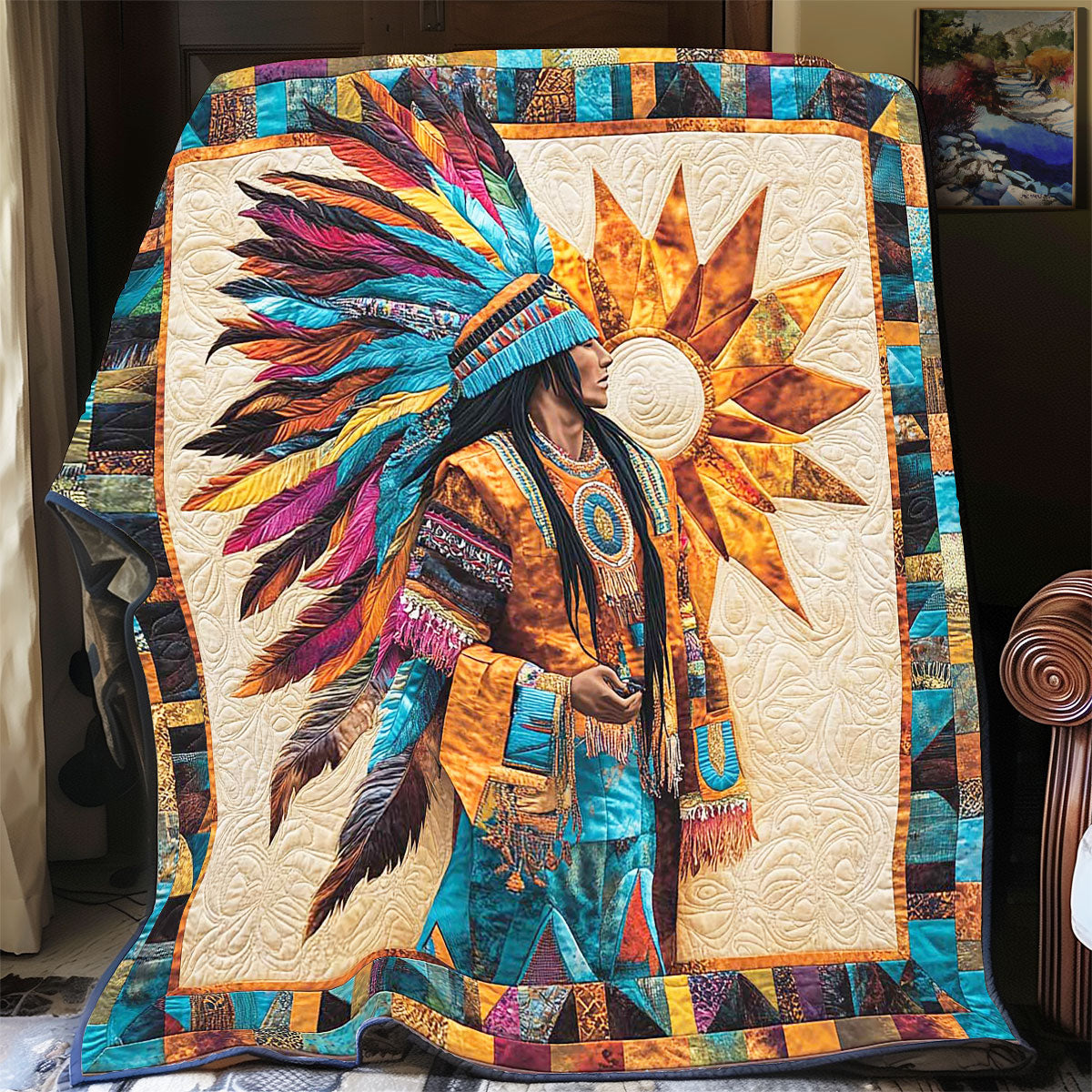 Native American Chief WP2612022CL Quilt