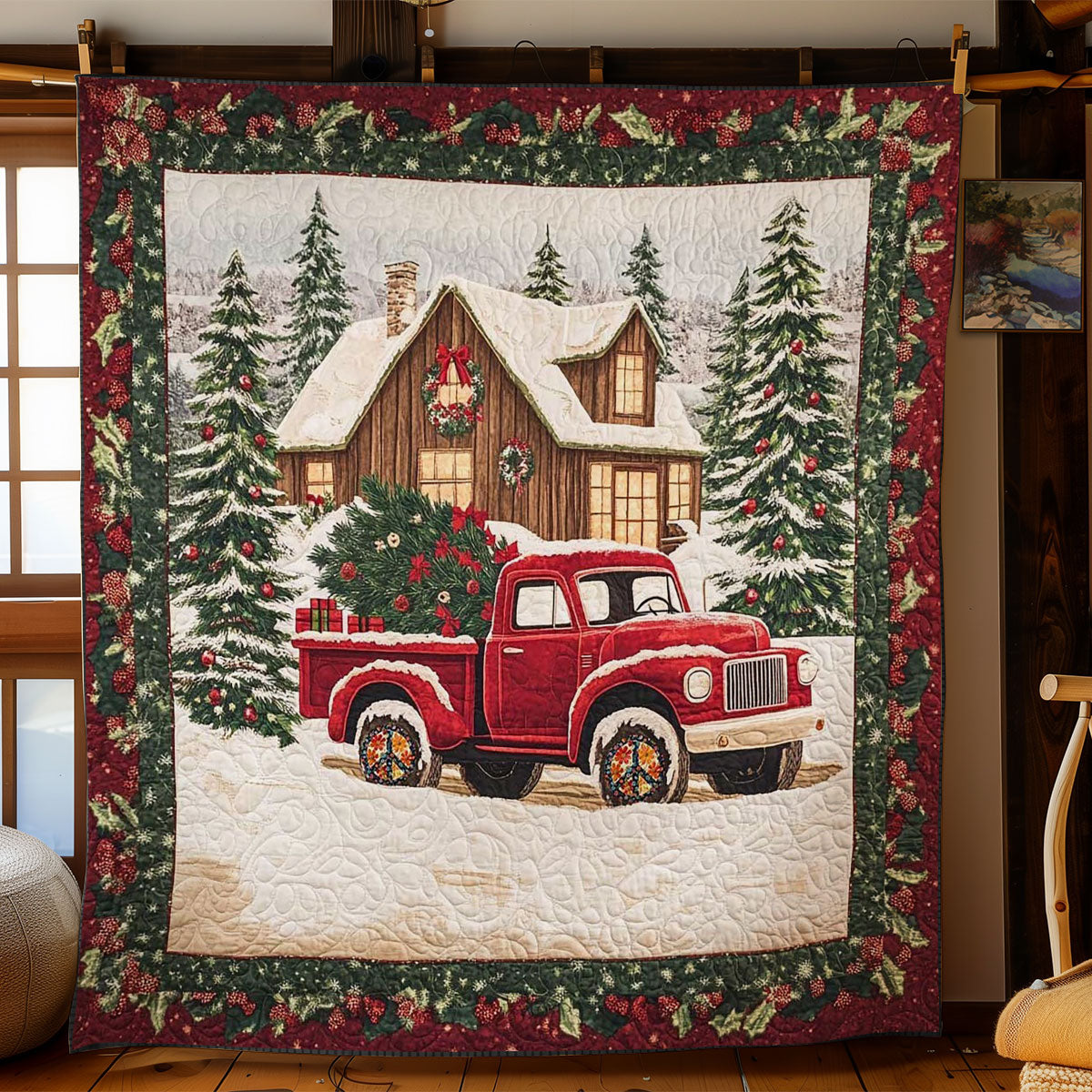 Red Truck Christmas WN0611030CL Quilt