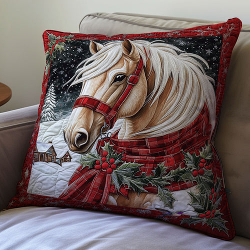 Christmas Horse WY0612086CL Quilt Pillow Case