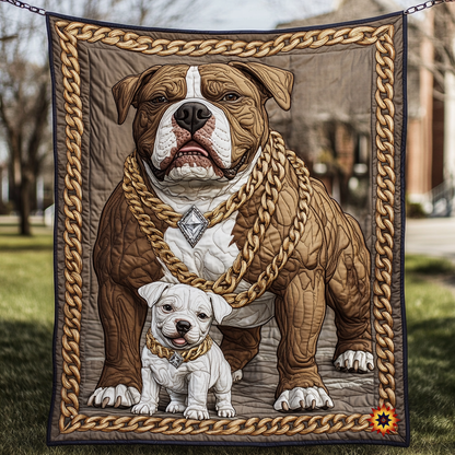 Pitbull Dad WU0612001CL Quilt