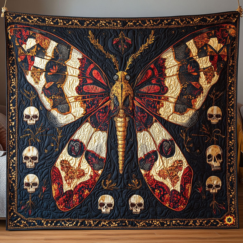 Skull Butterfly WY3110020CL Quilt