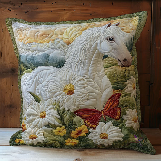 White Horse In Highland WY2212030CL Quilt Pillow Case