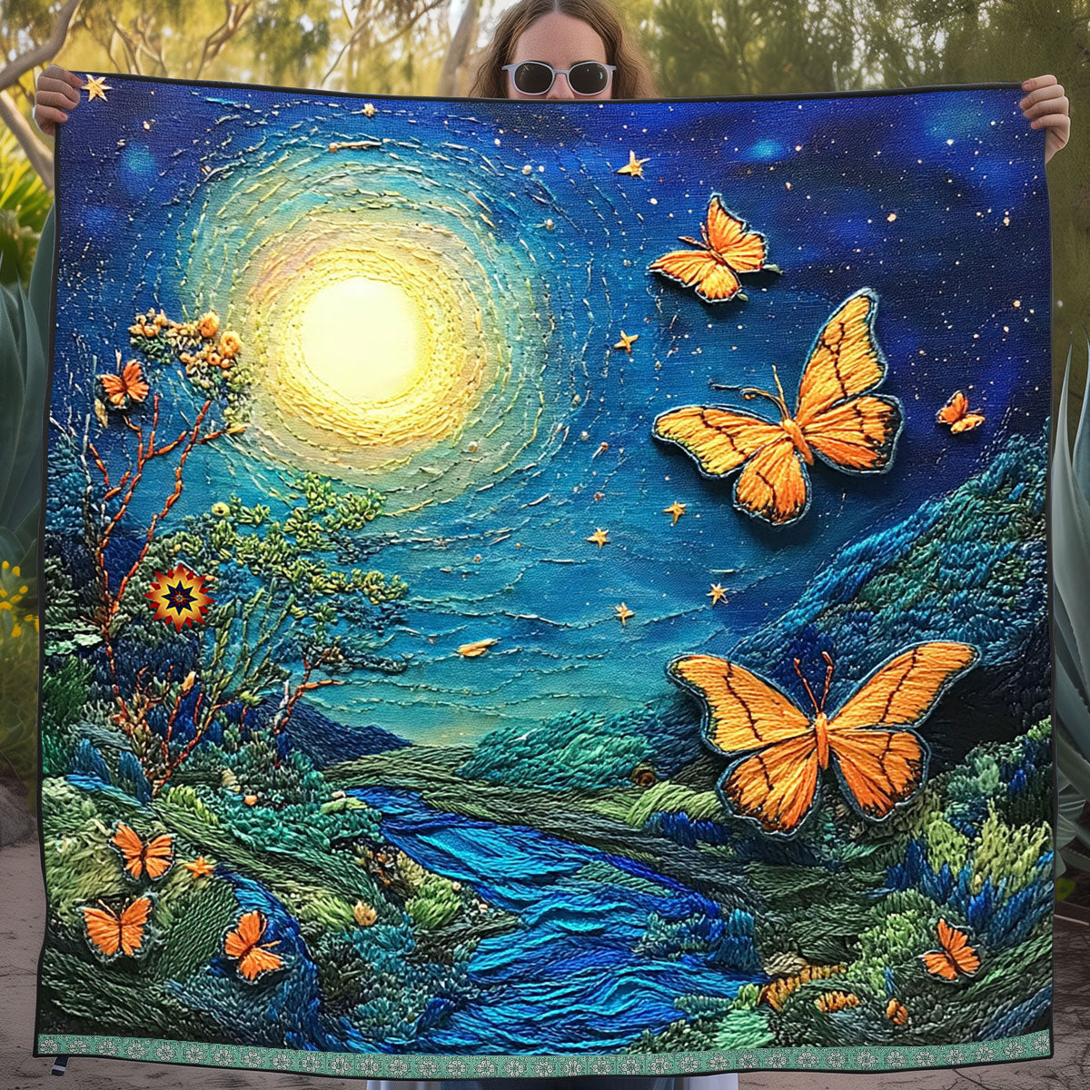 Butterfly Night WJ2311003CL Quilt