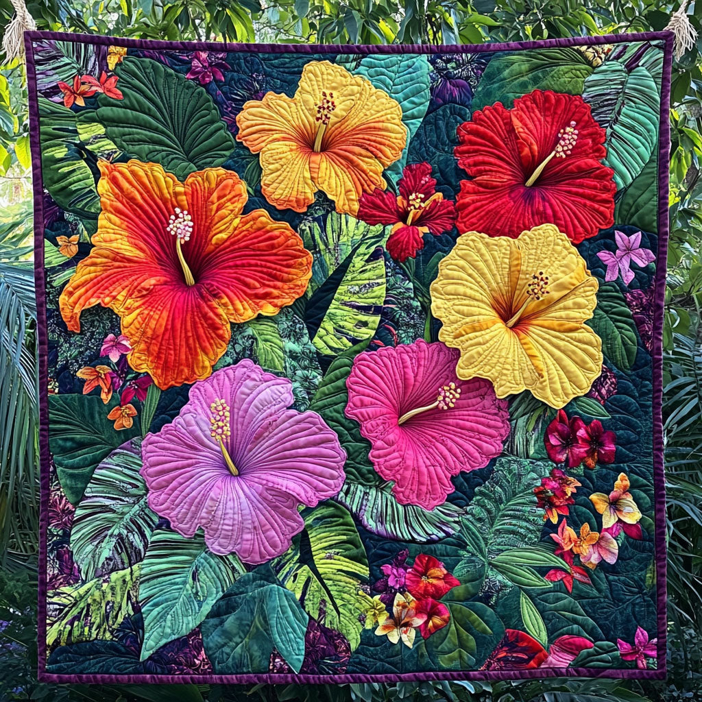 Hibiscus Blooms WT2702120CL Quilt