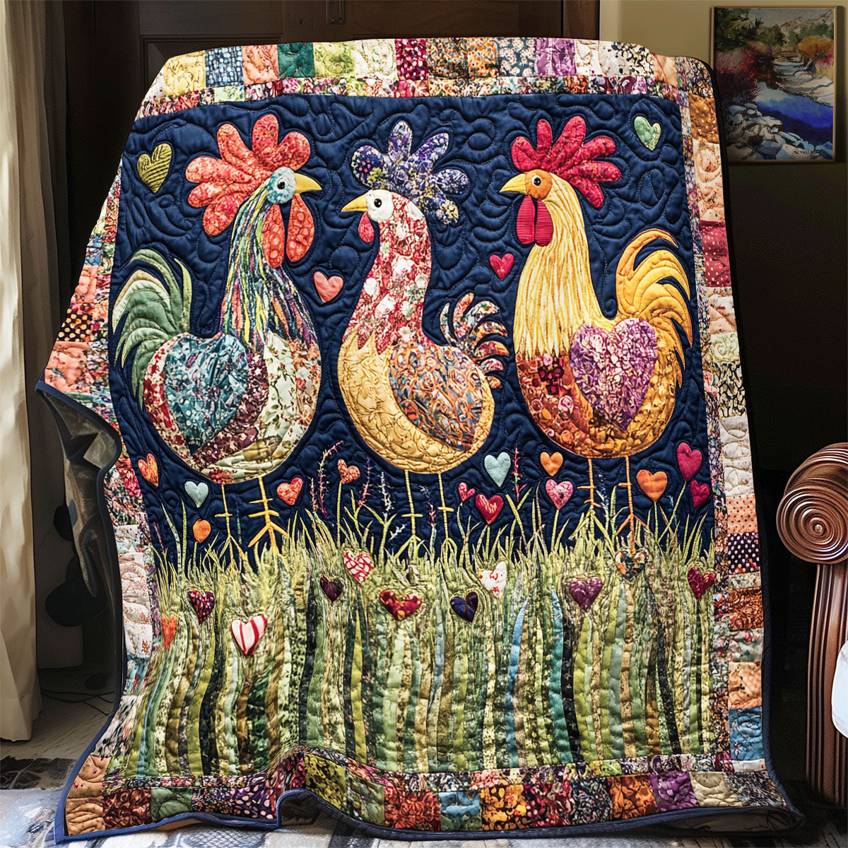 Funny Chicken WX3112017CL Quilt