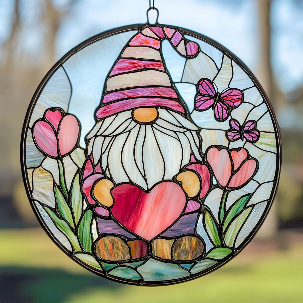 Heart Gnome WY2202156CL Suncatcher
