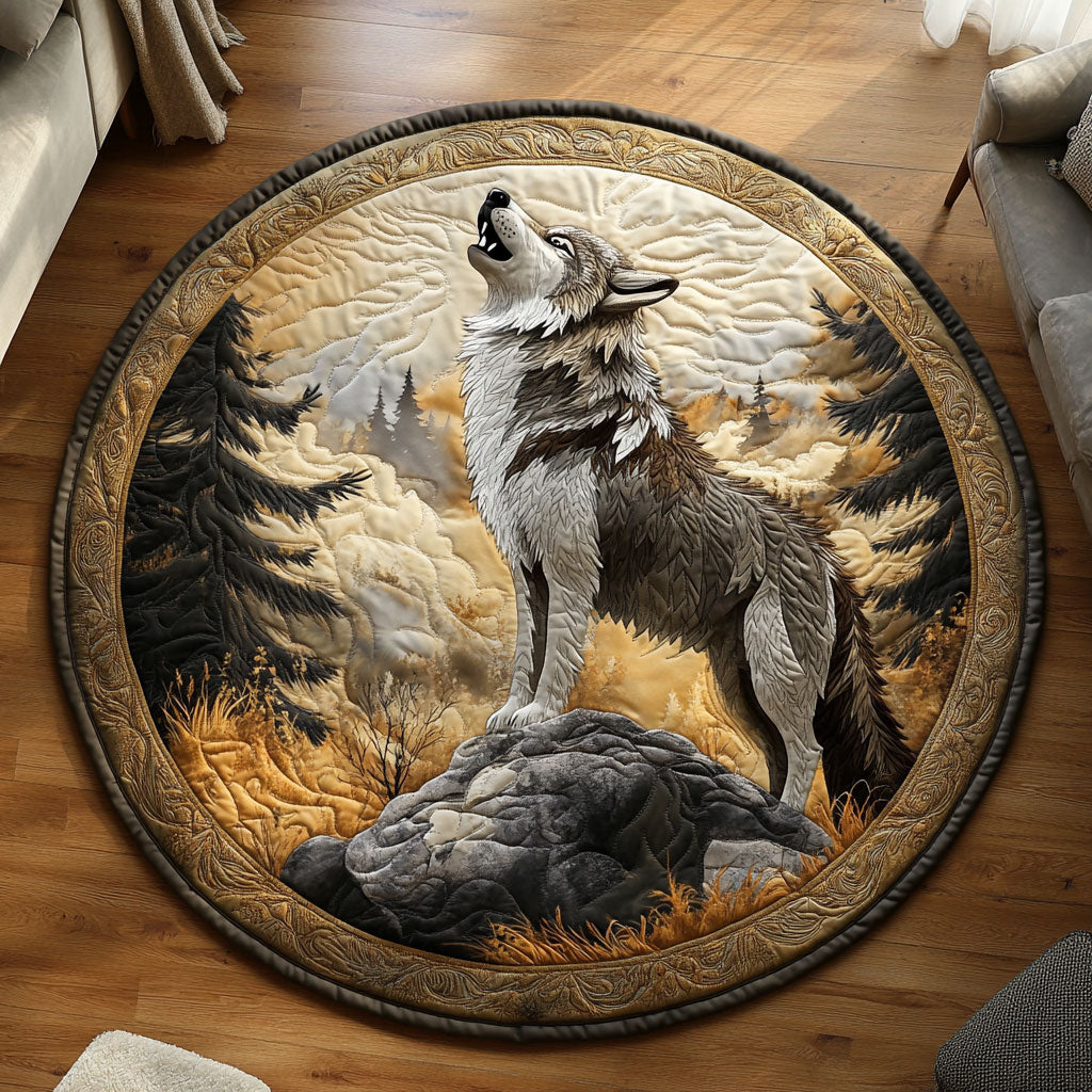 Wild Wolf Mountain CW2807068CL Quilted Round Mat – Cozzyhomes