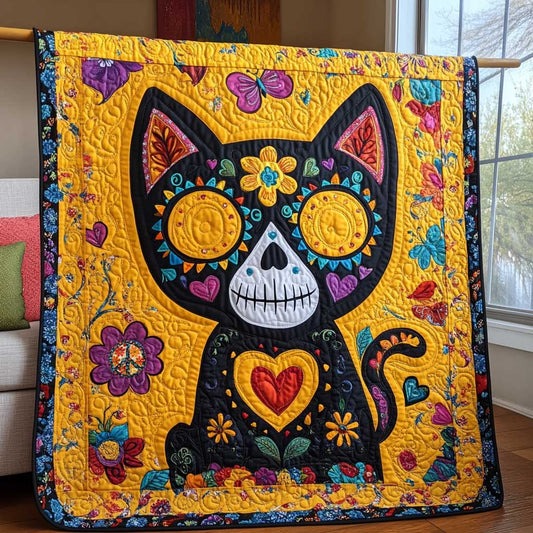 Cat Sugar Skull WP0810011CL Quilt