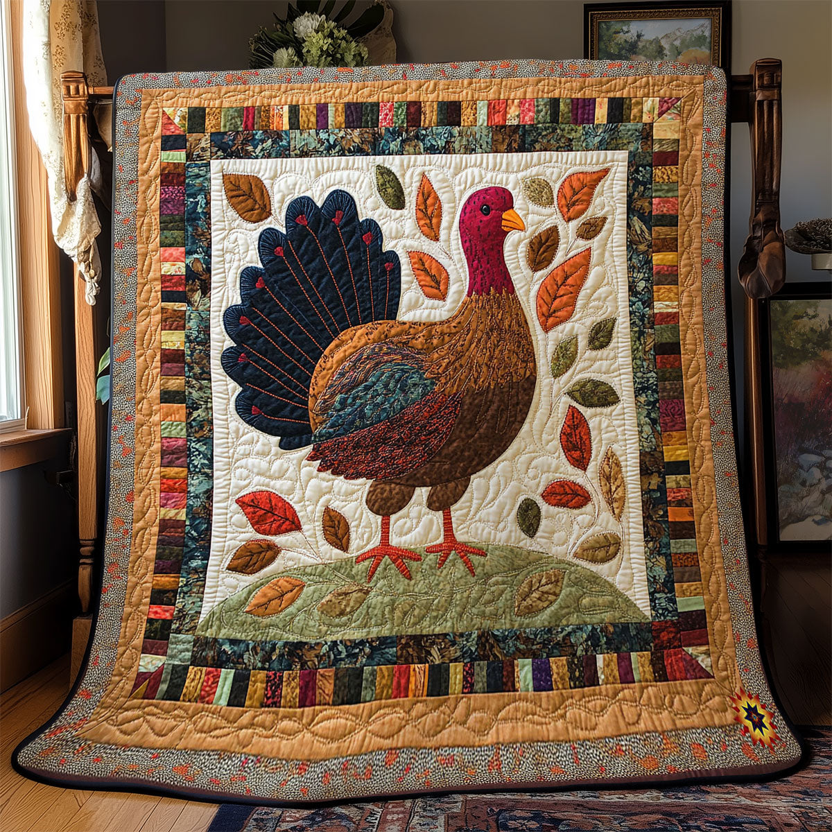 Rustic Turkey Charm WJ2612021CL Quilt