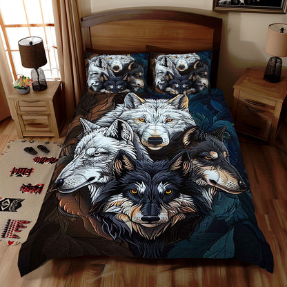 Native American Wolf WJ0810031CL Duvet Cover Set