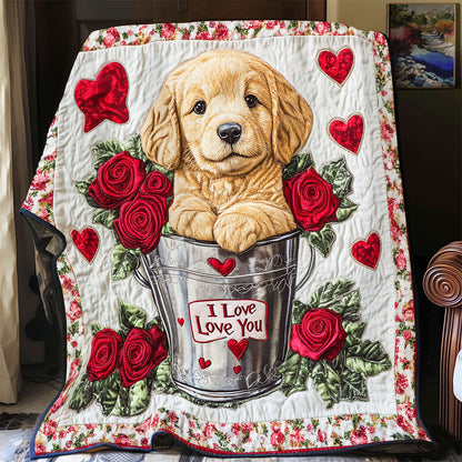 Adorable Golden Retriever WX2712001CL Quilt