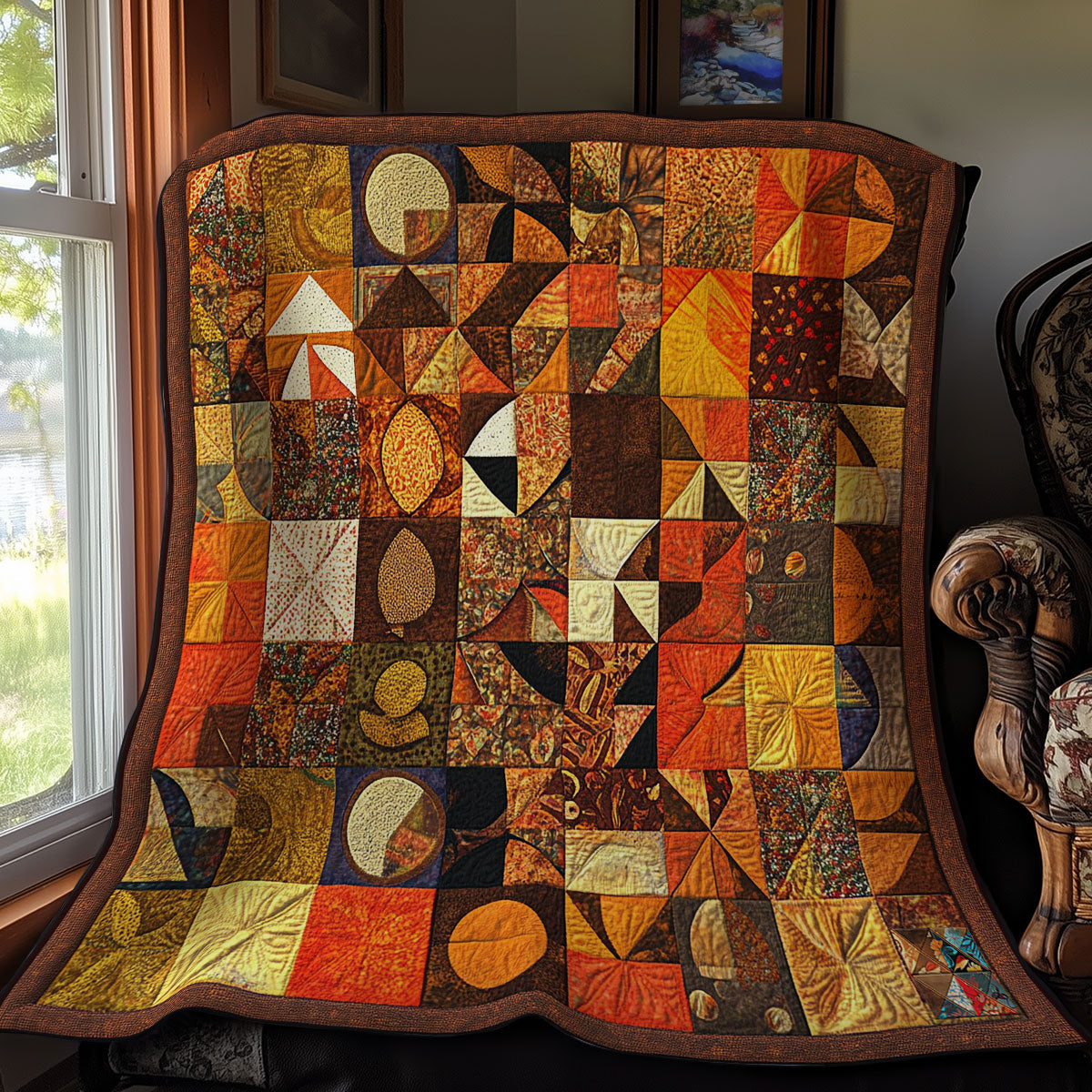 Brown Pathwork WY1211028CL  Quilt