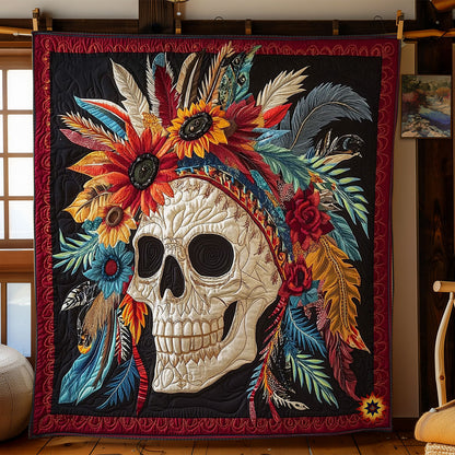 Native American Skull WY1612019CL Quilt