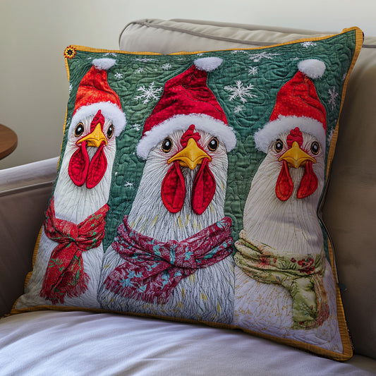 Three Snow Chicken WY0212031CL Quilt Pillow Case