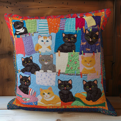 Cat In Pocket WY2501011CL Quilt Pillow Case