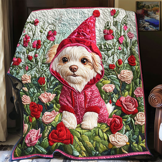 Cute Puppy In Spring WY2712019CL Quilt