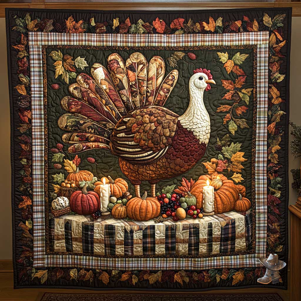 Thankful Turkey Blessings WN2011054CL Quilt