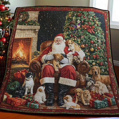 Santa Claus With Pet WY2111034CL Quilt