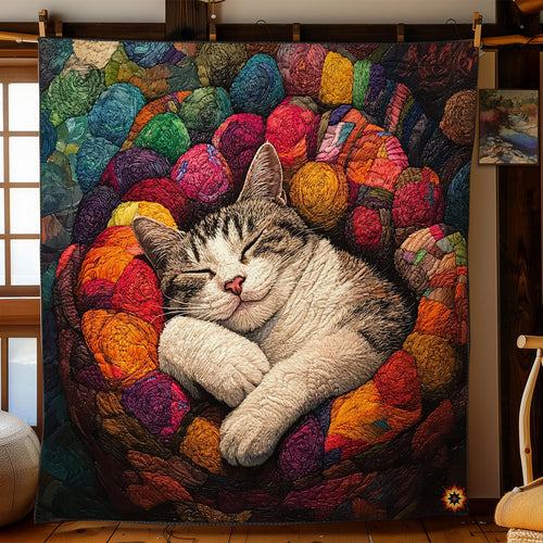 Yarn Sleeping Cat WY3010010CL Quilt