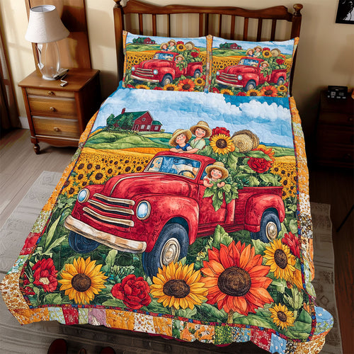 Truck Sunflower WX1612079CL Duvet Cover Set