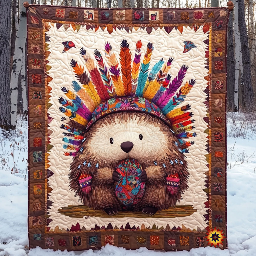 Native American Hedgehog WY2111004CL Quilt