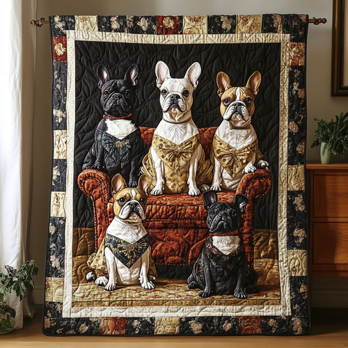 Dapper French Bulldog WN2509065CL Quilt