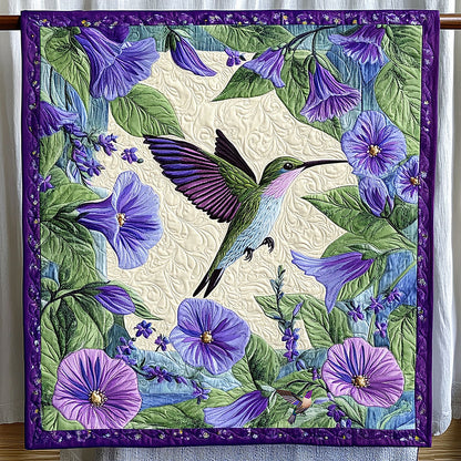 Purple Flower Humming Bird WY0911003CL Quilt